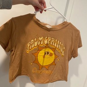 Graphic tee crop top